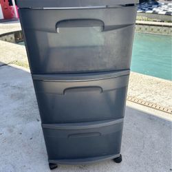 Sterilite three drawer, black organizer