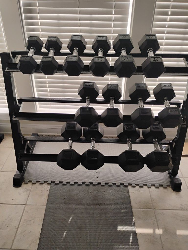 440 Ibs Dumbbell Set With Rack