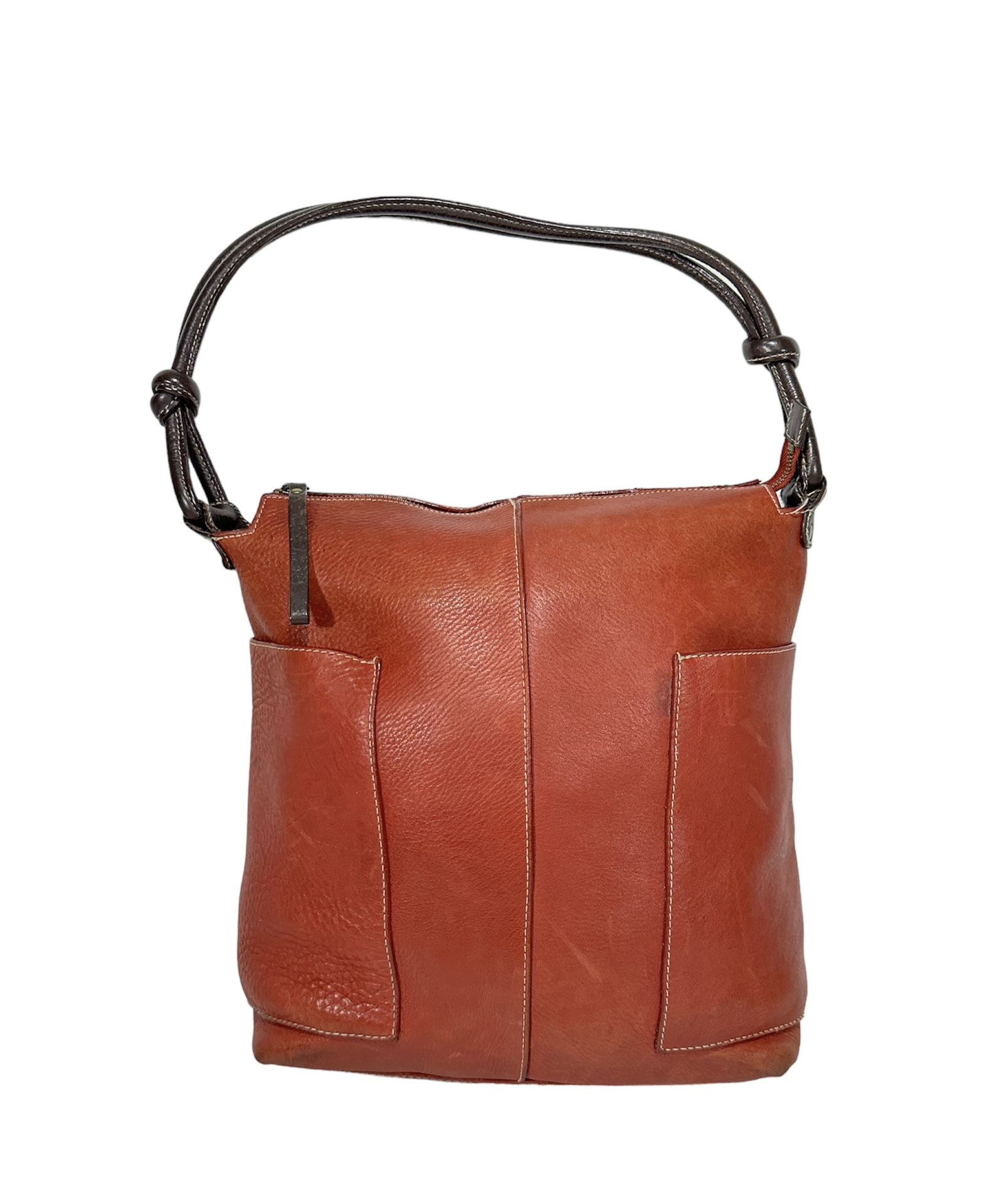 Sundance ~ Women's Red Pebbled Leather Hobo Shoulder Bag ~ 13" x 14" x 5"