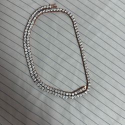 Rose Gold, Diamond, Tennis Chain 