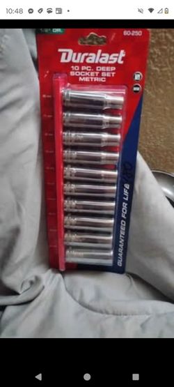 Duralast 10pcs Deep Socket Set Metric