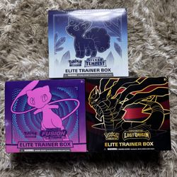 Silver Tempest Lost Origin Fusion Strike Elite Trainer Box Pokemon Cards 
