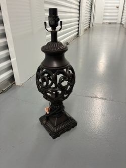 Dark Bronze Ornate Scroll Table Lamp Base