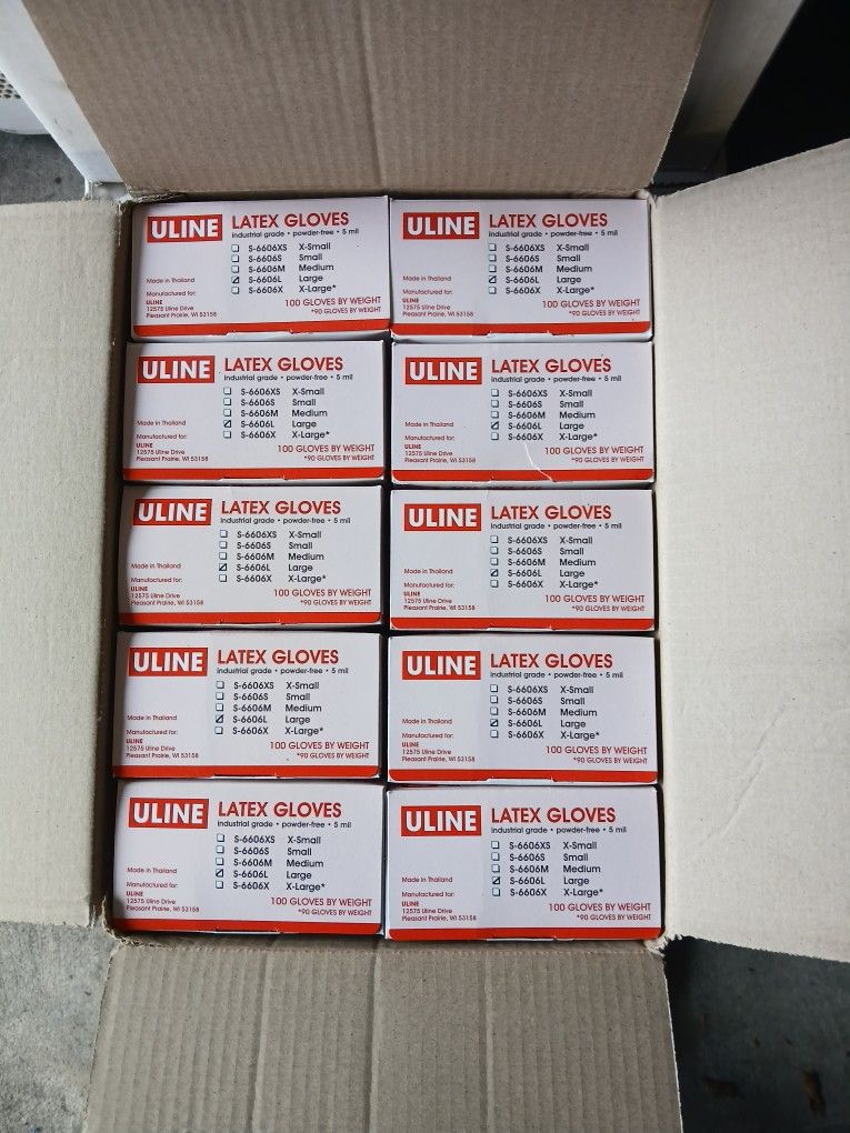 ULINE LATEX GLOVES 