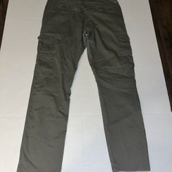 Men’s Olive Wrangler Cargo Pants - Size 34x32, Flaws Shown