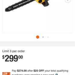Chainsaw Dewalt 60v 
