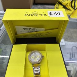 Invicta Two-Tone Crystal Bezel Watch