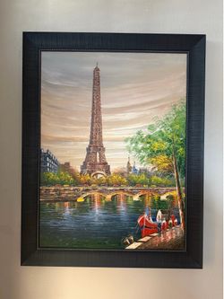 Large Eiffel Tower Painting 55 x 43