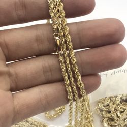 Solid Gold Ropes 10K Solid New