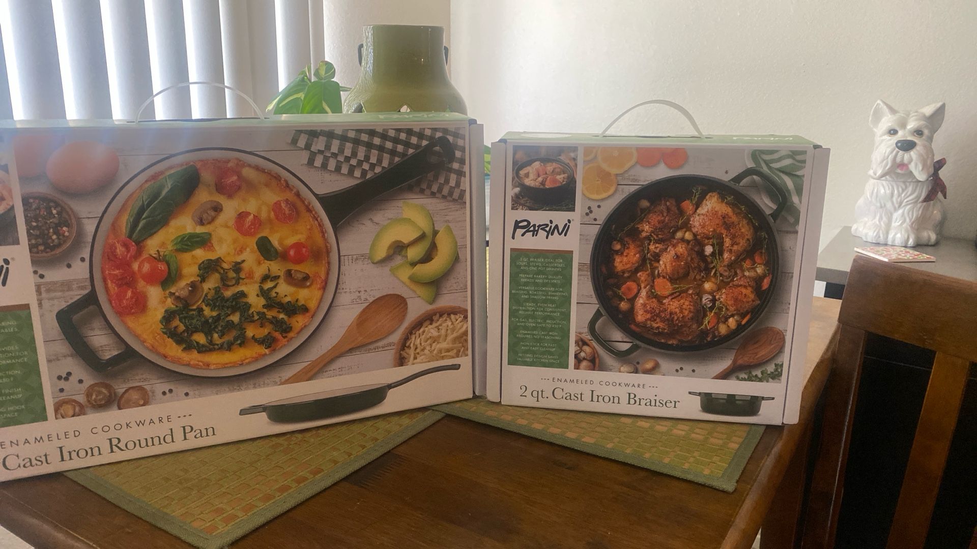 New 9” Cast Iron Round Pan & 2 Qt Cast Iron Braiser