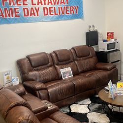 BEAUTIFUL BROWN SANTIAGO SOFA AND LOVESEAT!$1099!*SAME DAY DELIVERY*NO CREDIT NEEDED*EASY FINANCING*HUGE SALE*
