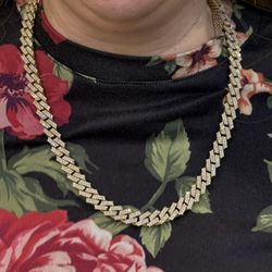 Cuban Link Chain Necklace Iced Our Natural Diamonds 