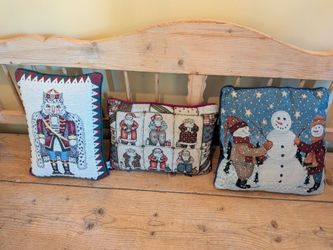 3 Vintage Christmas Pillows