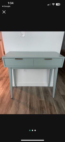Sage Green Two Drawer Console