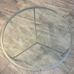 Round Glass Coffee Table 36"