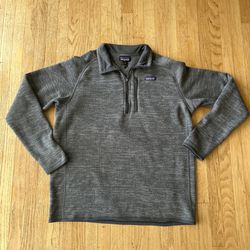 Patagonia Pullover Mens XL Charcoal Grey Fleece Better Sweater Fleece 1/4 Zip