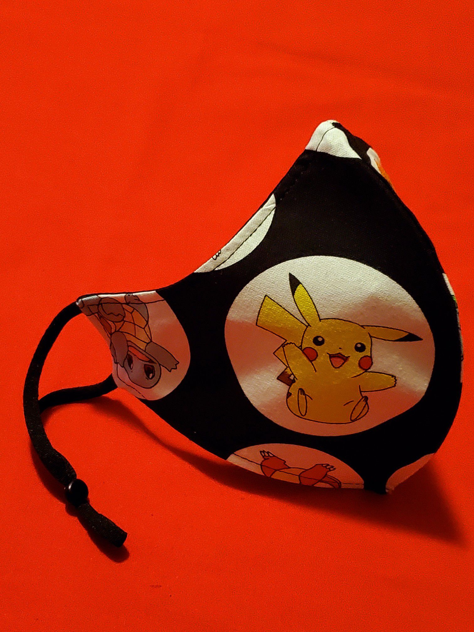 Handmade Youth Pokemon Adjustable Face Mask