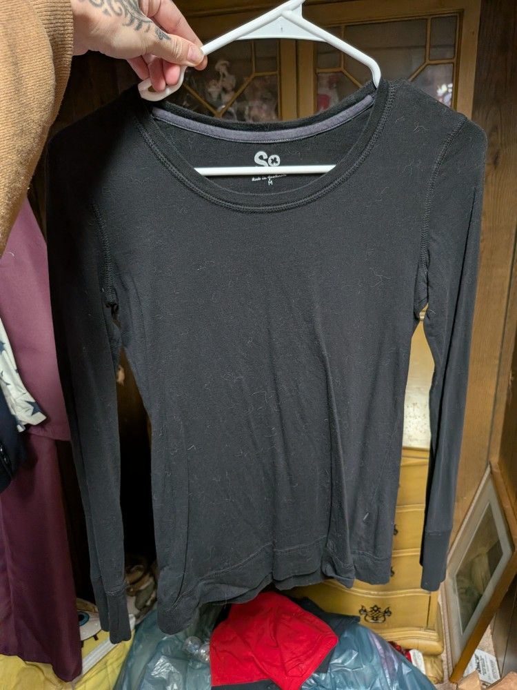 Various Black Tops. Short Sleeve And Long