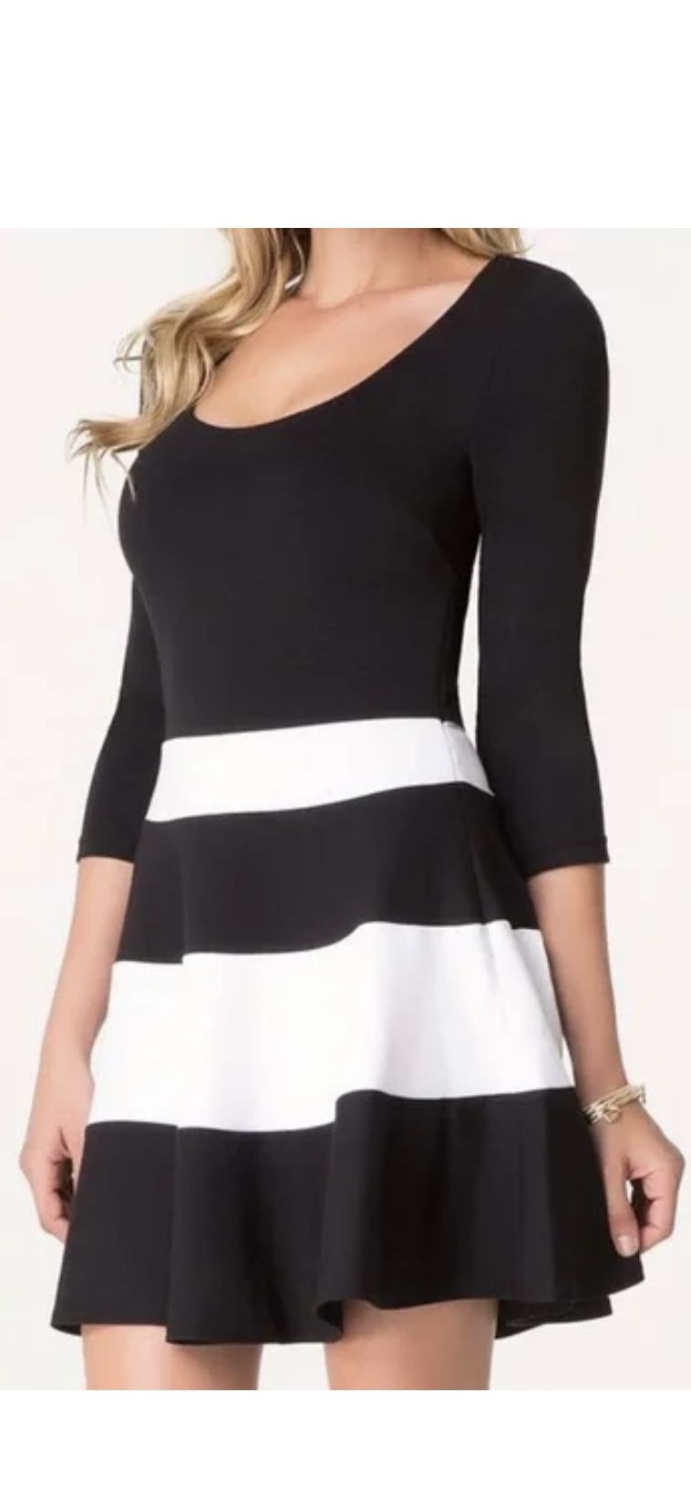 Bebe Striped Fit & Flare Dress - Size Small - New With Tags