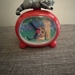 Vintage 90’s Disney Pocahontas Battery Operated Alarm Clock * Not working *