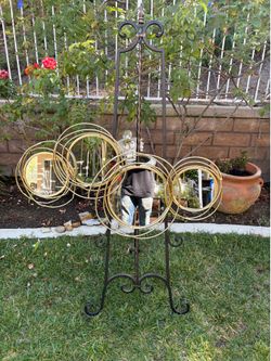 Gold Multi-Circle Decorative Wall Mirror