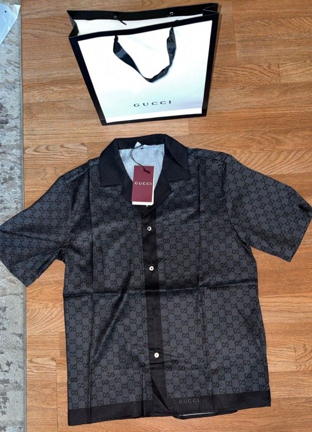 Gg Gray Monogram Shirt (ON SALE)