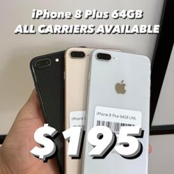 iPhone 8 Plus 64gb Unlocked  ALL COLORS AVAILABLE 