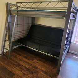 Build-A-Bunk Gray Full/Futon Loft Bed