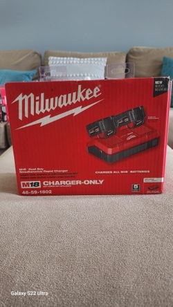 M18 milwaukee  dual rapid  charger $100