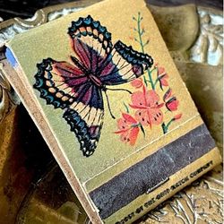 VINTAGE MATCHBOOK Butterfly Purple 1957