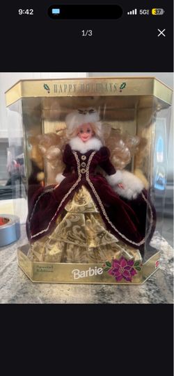 Vintage Barbie happy holidays 1996