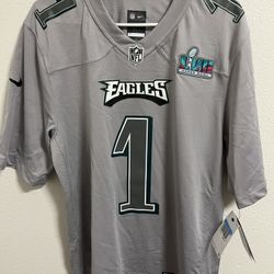 Philadelphia Eagles Jalen Hurts Nike Gray Super Bowl LVII Patch Jersey Size  Small, Medium, XXL for Sale in Honolulu, HI - OfferUp