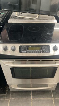 Stainless Steel GE glass top Stove