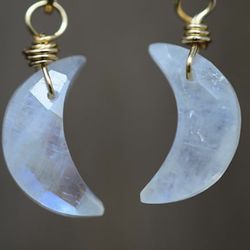 Moonstone Gold Earrings 
