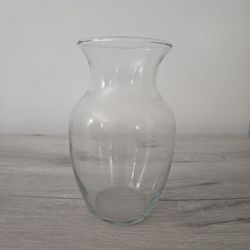 Clear Bubble Glass Flower Vase
