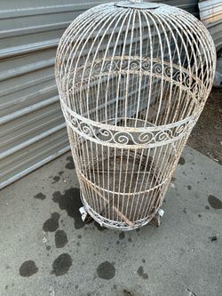 Vintage Victorian Style Wrought Iron Birdcage