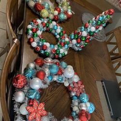 Christmas Wreath/decoration- Teal -red-green 
