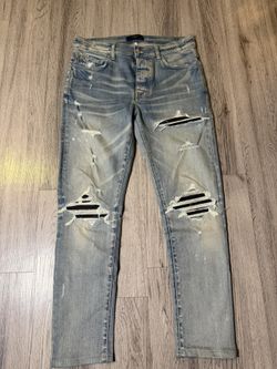 AMIRI MX1 Distressed Jeans – Light Wash