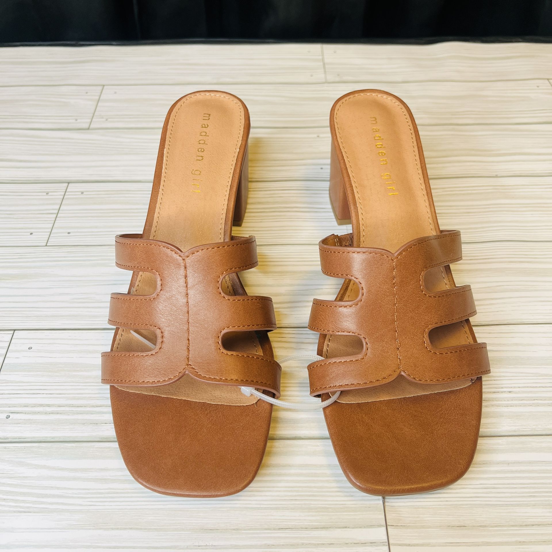 Brown Madden Girl Elainne Wonens Block Heel