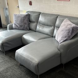 Real leather Double Chaise Sectional - Free Delivery 🛻