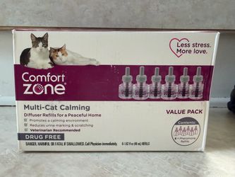 Comfort Zone MultiCat Cat Calming Pheromone Diffuser Refills 6 Pack