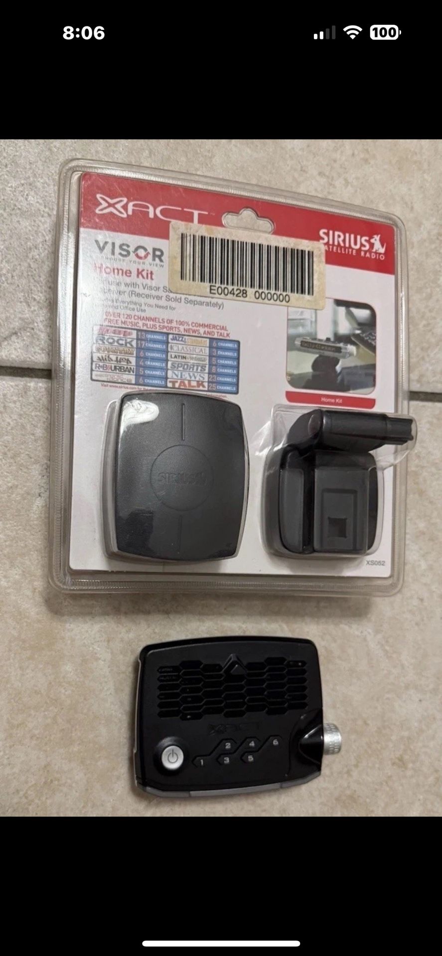 Sirius XM Satellite Radio Receiver XACT Model XS052 Home Kit With New Radio