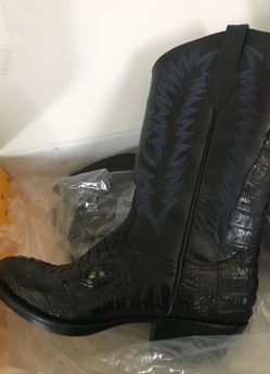 Max Leather Gator Boots Size 8