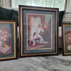 Vintage 3 Piece Painting From Home Interiors