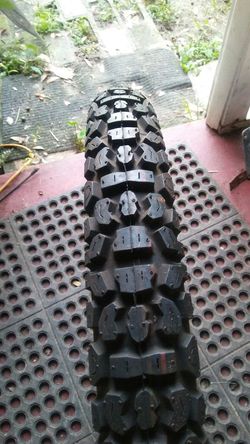 Dual sport front tire