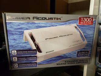 Power acoustic marine 1300 W 4 channel class D amplifier