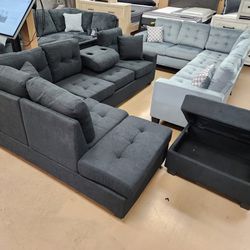 Black REVERSIBLE SECTIONAL DEAL ENDS 4/30