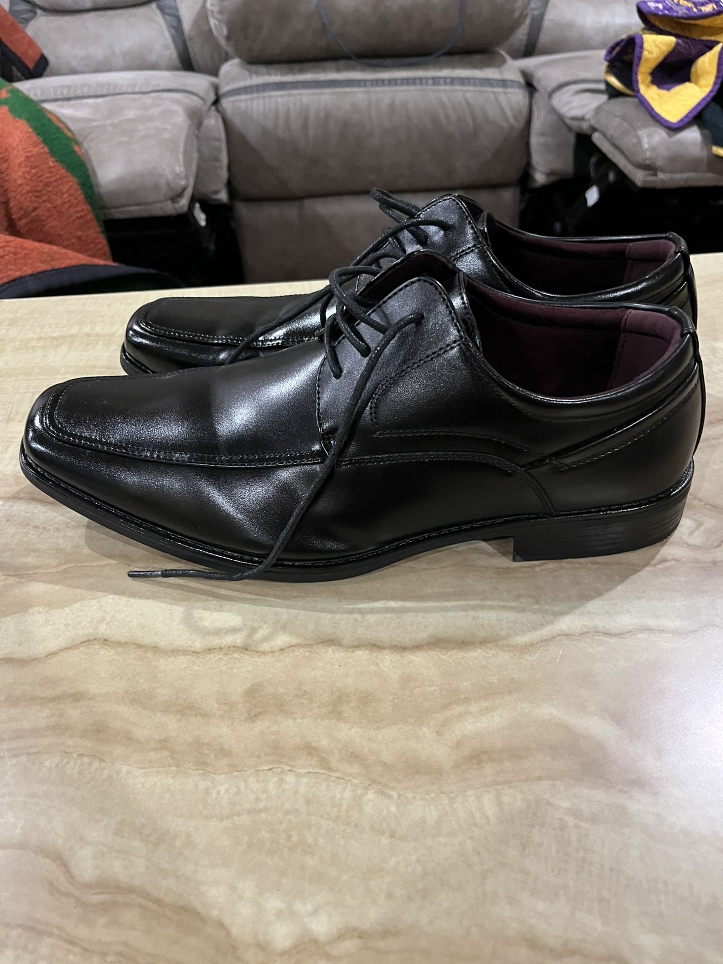 Dress Shoes-Black-Brand:Freeman-9.5 Mens