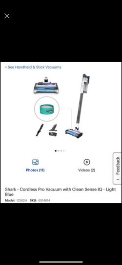 Brand New Shark - Cordless Pro Vacuum with Clean Sense IQ - Light Blue