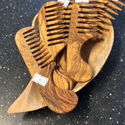 Olive Wood Hair Comb Good Gift 🎁 For Father’s Day